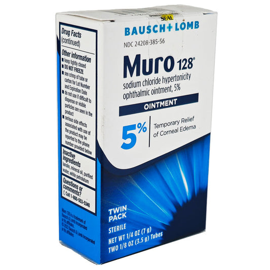 Muro 128 Sodium Chloride Ophthalmic Ointment 5% (Twin Pack)