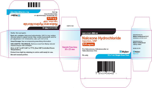 Naloxone Hydrochloride 0.4 mg Injection 1 mL, Single-Dose Vials 10/Box (RX)
