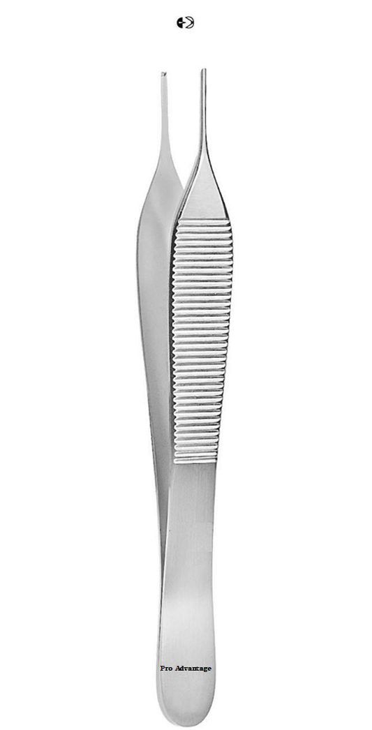 Adson Tissue Forceps, Stainless Steel 4 3/4", 1 x 2 teeth
