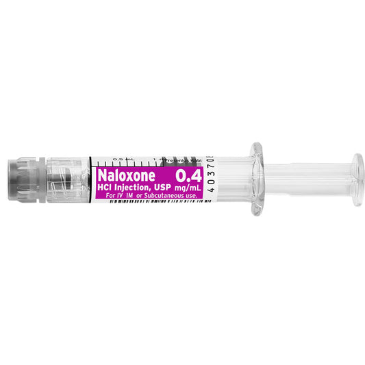 Naloxone Hydrochloride Injection Prefilled Syringes 0.4 mg per mL 1 mL x 24/Box (RX)