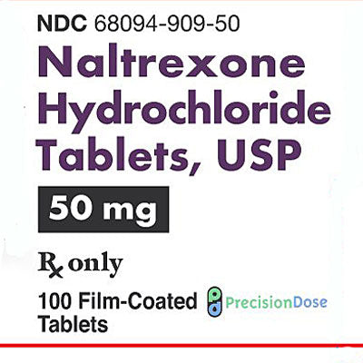 Naltrexone 50 mg Tablets 100 Count (RX)