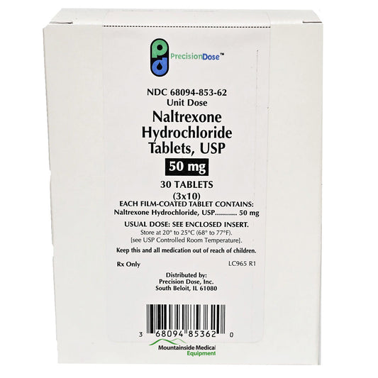 Naltrexone Hydrochloride Tablets 50 mg Unit Dose (3 x10's) 30 Count (RX)