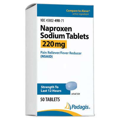 Naproxen Sodium 220 mg Easy-to-Swallow Tablets by Padagis 90 Count