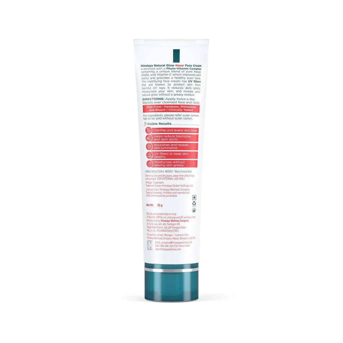 Himalaya Wellness Natural Glow Kesar Face Cream | 50 gms
