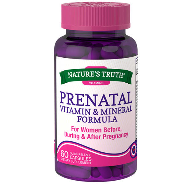 Prenatal Vitamins and Mineral Formula with Folic Acid for Before and After Pregnancy, 60 Capsules