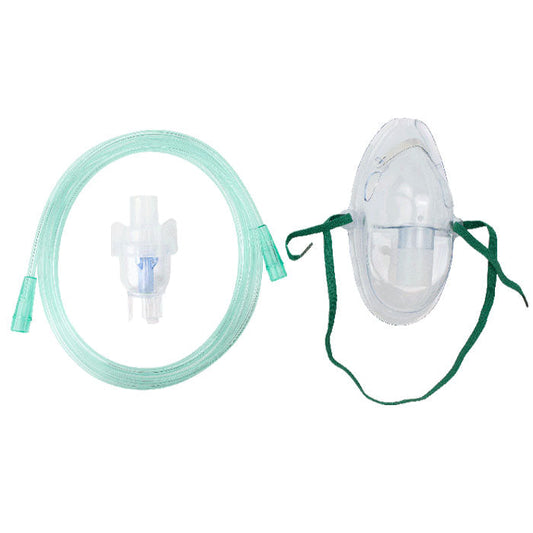 Nebulizer Kit with Adult Size Aerosol Elongated Mask with 6 cc Medication Cup & 7 Foot Tubing