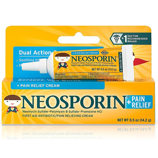 Neosporin For Kids + Pain Relief First Aid Antibiotic Cream 0.50 oz