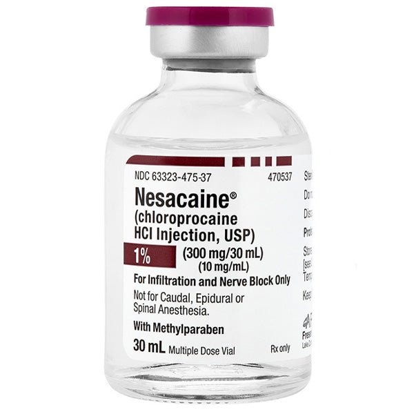 Nesacaine Chloroprocaine HCL 1% Injection 30 mL Multiple-Dose Vials 25-Pack (RX)