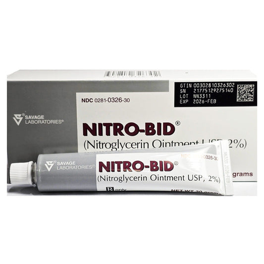 Nitro-Bid Nitroglycerin Ointment 2% Topical 30 gram (Rx)