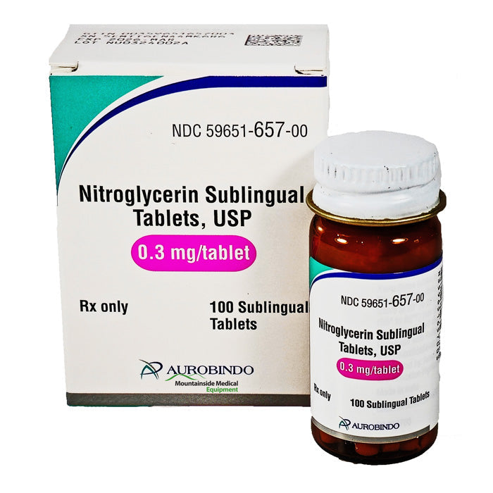 Nitroglycerin Sublingual Tablets 0.3 mg by Aurobindo (RX)