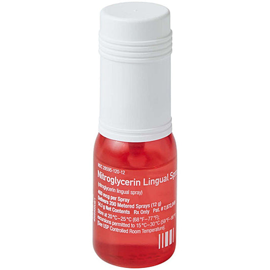 Nitrolingual Nitroglycerin Pump Spray 0.4 mg, 60 Metered Spray Bottle 4.9 gm (Rx)