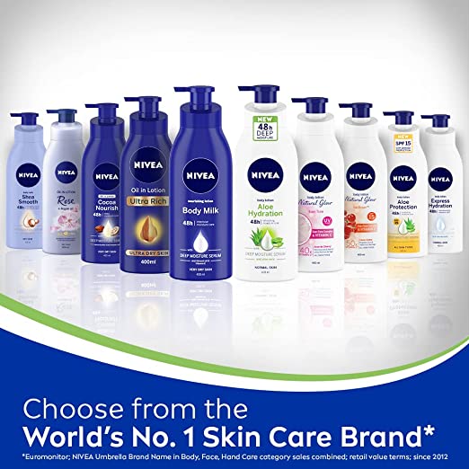 Nivea Body Lotion - Aloe Protection SPF 15, for Daily Sun Protection