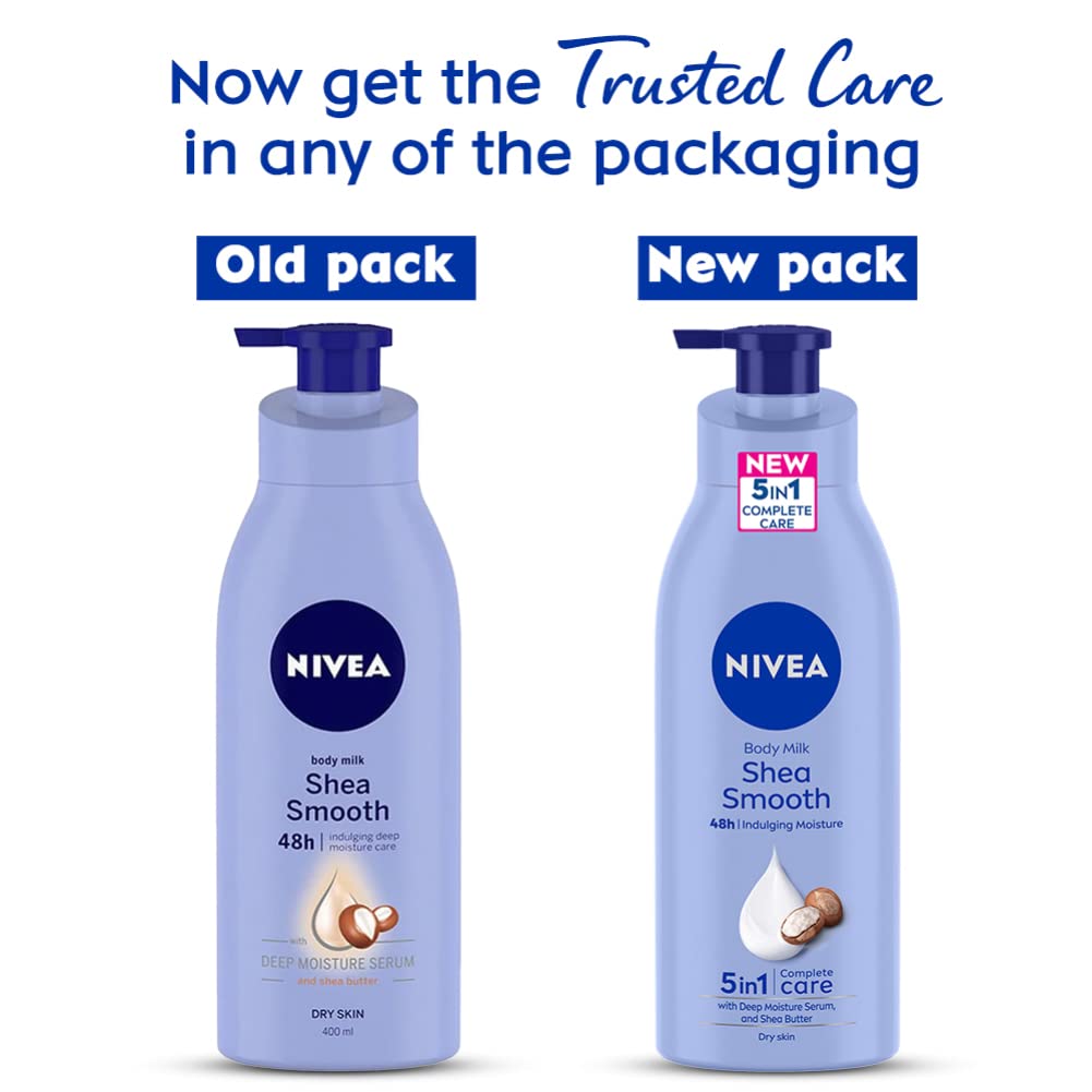 Nivea Body Lotion for Dry Skin, Shea Smooth, with Shea Butter