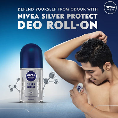 Nivea Men Deodorant Roll On, Silver Protect - 50 ml