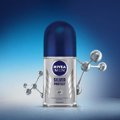 Nivea Men Deodorant Roll On, Silver Protect - 50 ml