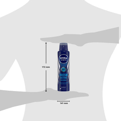Nivea Men Fresh Active Deodorant, Ocean Extracts, Long Lasting Freshness
