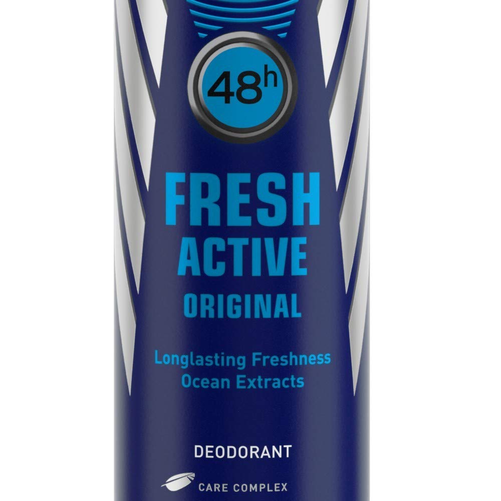 Nivea Men Fresh Active Deodorant, Ocean Extracts, Long Lasting Freshness