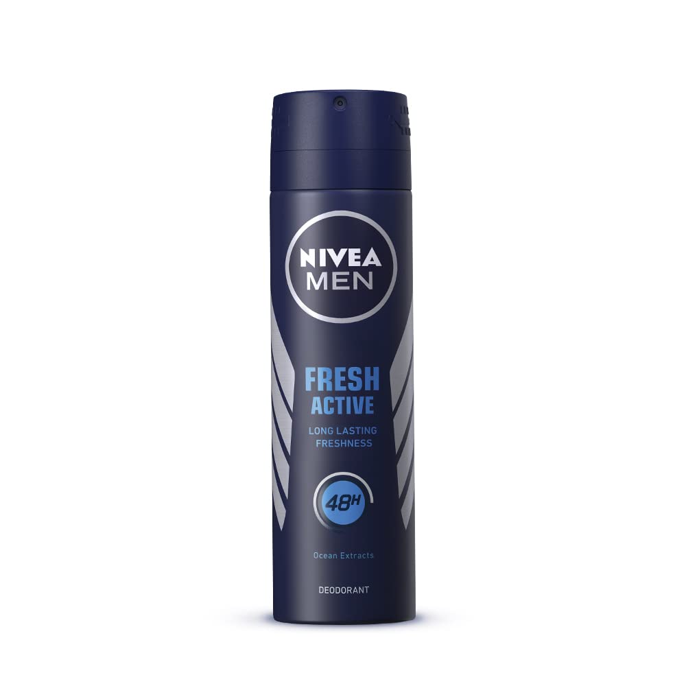 Nivea Men Fresh Active Deodorant, Ocean Extracts, Long Lasting Freshness