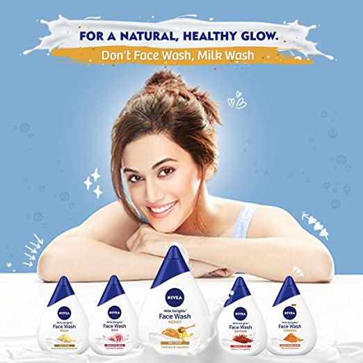 Nivea Face Wash for Oily Skin, Milk Delights Besan