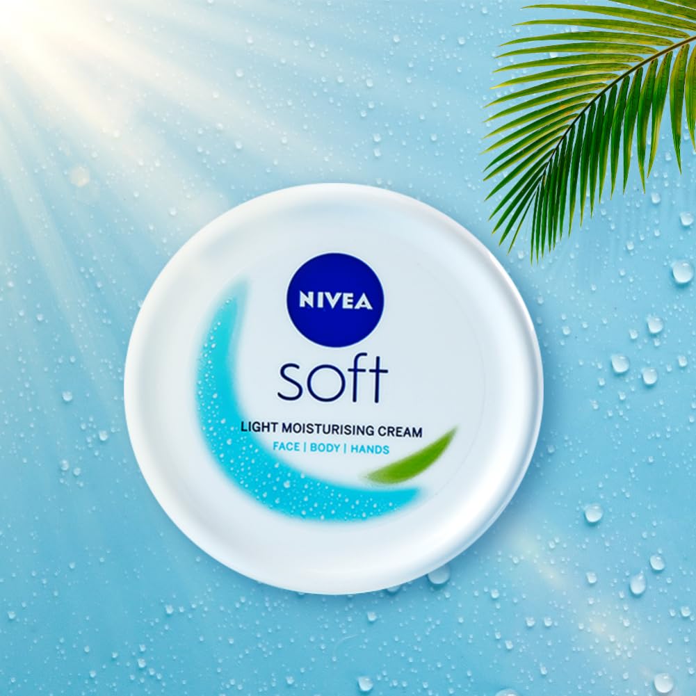 Nivea Soft Light Cream With Vitamin E & Jojoba Oil For Non-Sticky- Fresh, Soft & Hydrated Skin