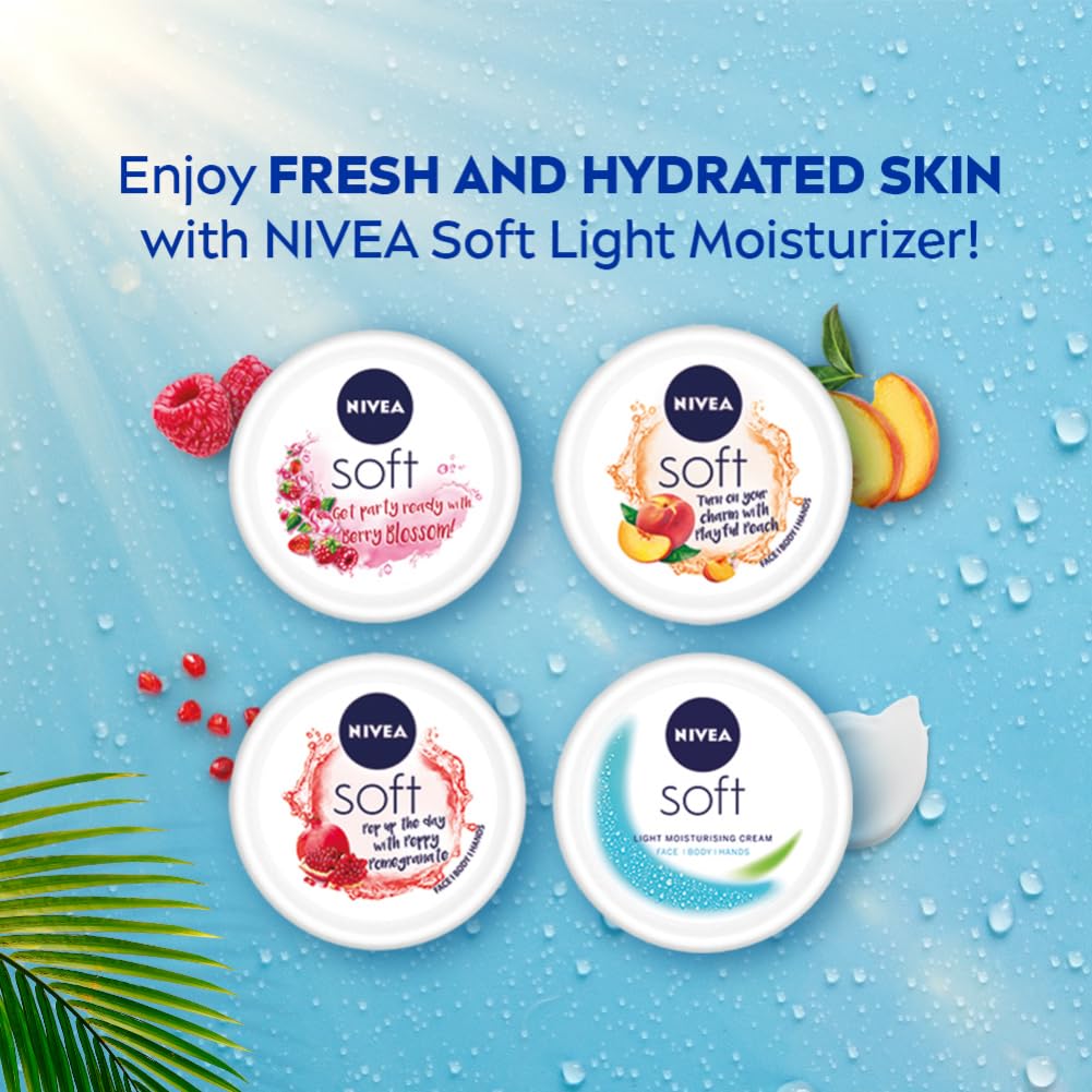 Nivea Soft Light Cream With Vitamin E & Jojoba Oil For Non-Sticky- Fresh, Soft & Hydrated Skin