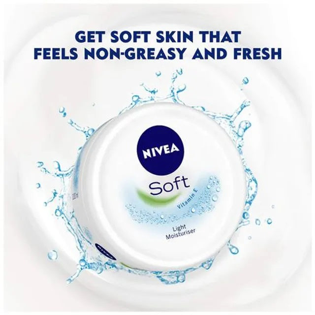 Nivea Soft Light Cream With Vitamin E & Jojoba Oil For Non-Sticky- Fresh, Soft & Hydrated Skin