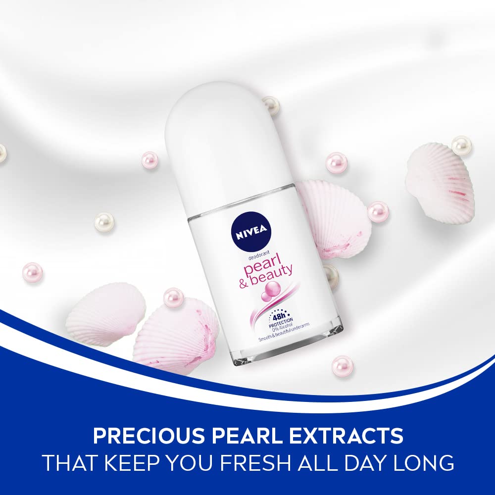 Nivea Women Pearl & Beauty Deodorant Roll On - 48hrs Protection