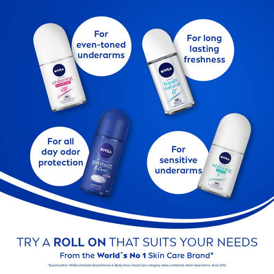 Nivea Women Pearl & Beauty Deodorant Roll On - 48hrs Protection