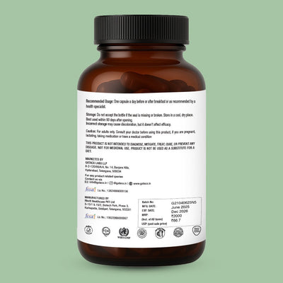 GATACA Pure β-NMN 500 mg Capsules with Nicotinamide Mononucleotide for More Energy, More Endurance, More Life