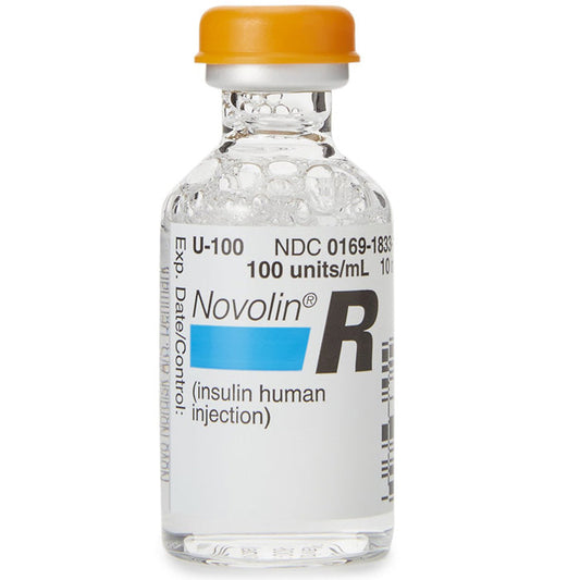 Novolin R Regular Human Insulin (rDNA Origin) 100-U  Injection Multiple-Dose Vial 10 mL **Requires Refrigeration