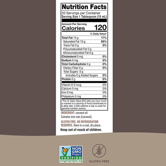 Coconut Oil Liquid with 93% MCT's Great for Cooking & Baking 10 oz