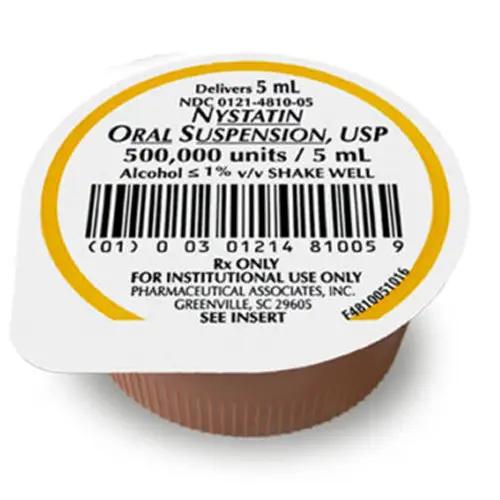 Nystatin Oral Suspension Cups 500000 Units 5 mL x 50 Count (Rx)