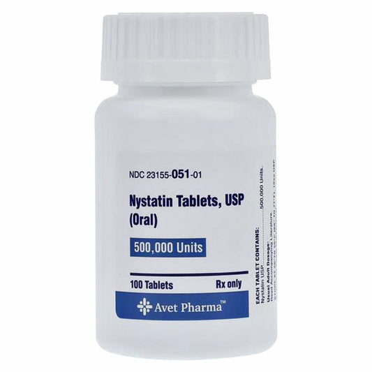 Nystatin Tablets 500000 Units by Avet Pharma 100 Count (Rx)