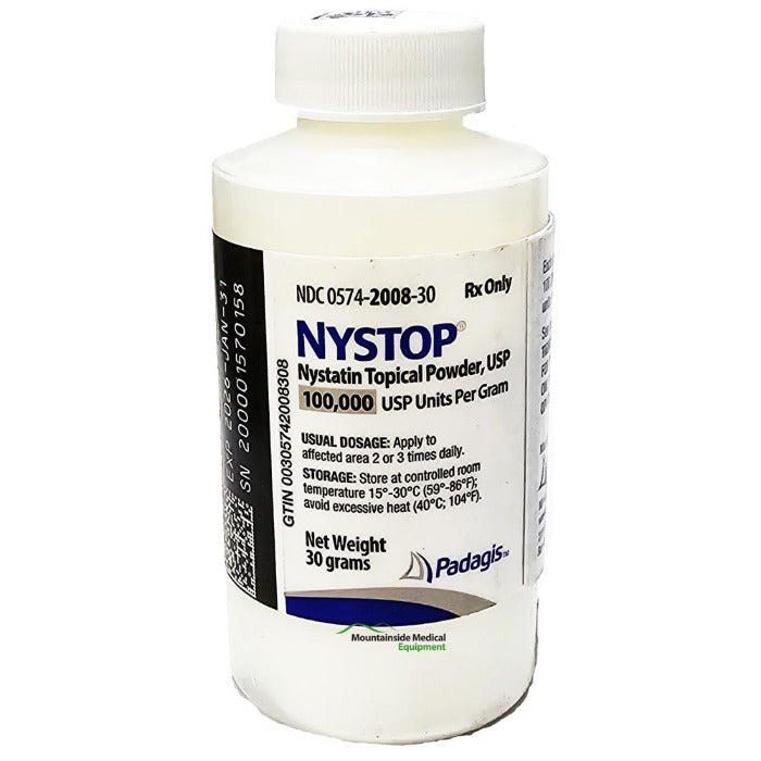 Nystop Nystatin Topical Powder 100,000 Units Antifungal Relief 30 grams by Padagis (Rx)