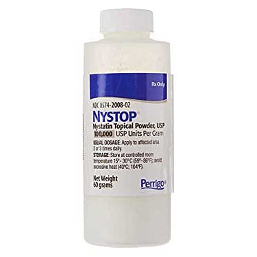 Nystop Nystatin Topical Powder 100,000 Units Antifungal Relief 30 grams by Padagis (Rx)