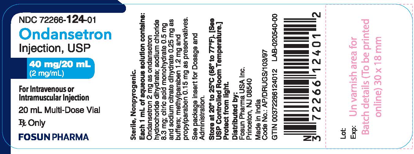 Ondansetron Injection 40 mg /20 mL (2mg/mL) Multiple Dose Vial 20 mL (Rx)