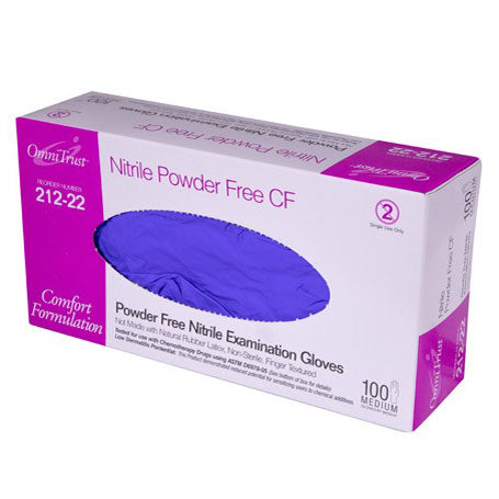 Nitrile Examination Gloves Powder Free, Dark Blue, Micro-Texture Finger Tips, 100/Box