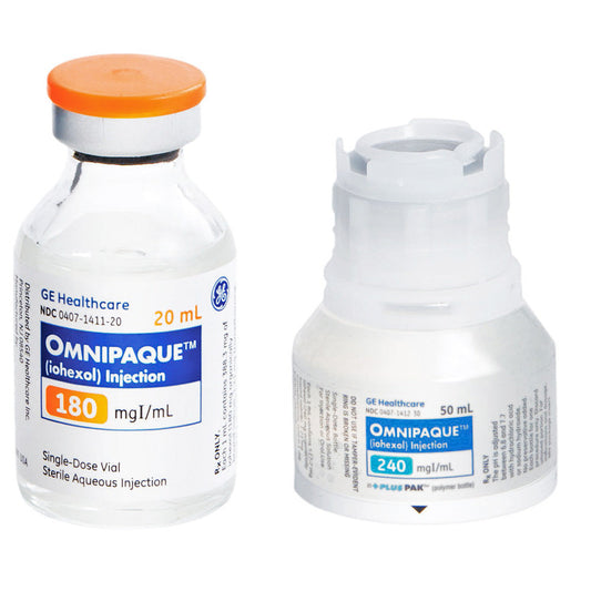 Omnipaque 350 (Iohexol) Injection 350 mg/mL Bottles 100 mL x 10/Case by GE Heathcare (RX)