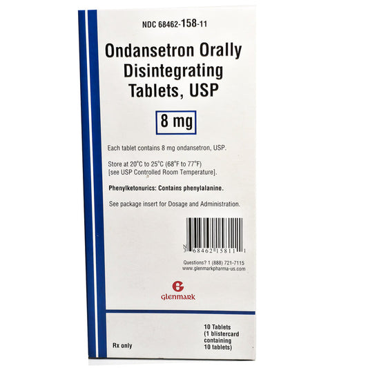 Ondansetron 8 mg Orally Disintegrating Tablets by Glemark 10/Pk (Rx)