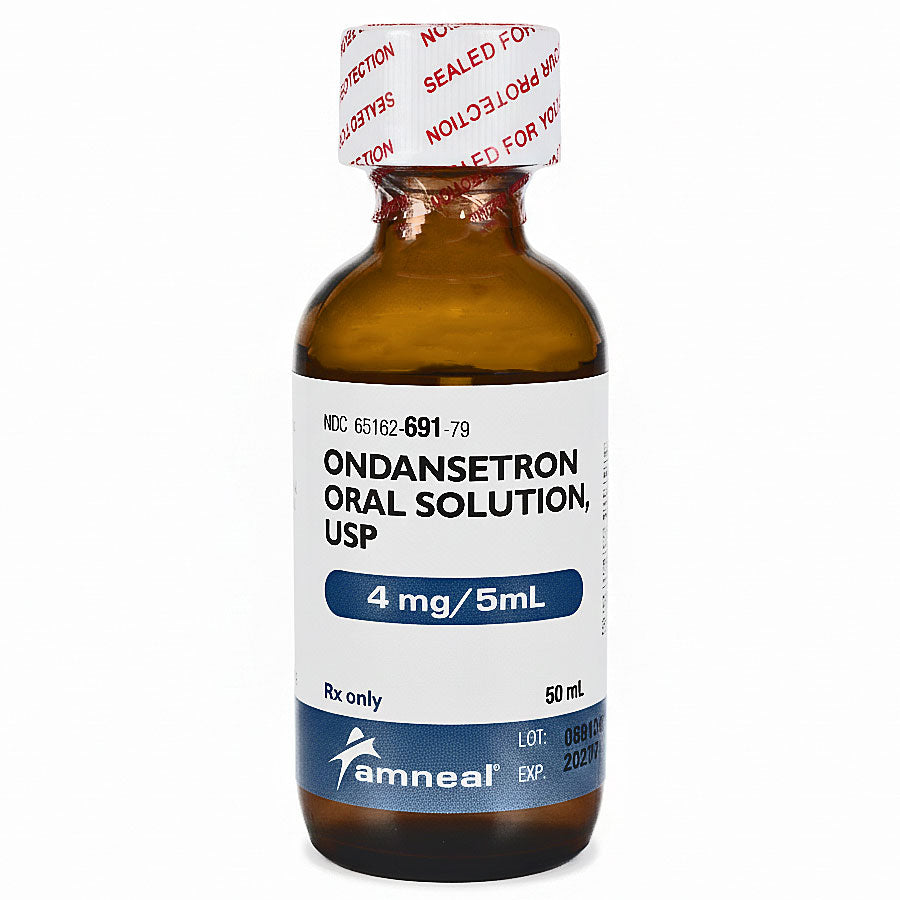 Ondansetron Liquid Oral Solution 50 mL Strawberry Flavor 4 mg/5mL (Rx)