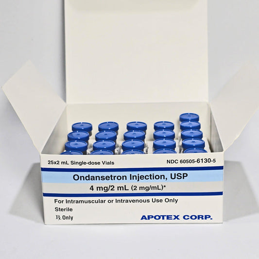 Ondansetron Injection 4 mg per 2 mL (Nausea Treatment) Single-Dose Vials(Rx)