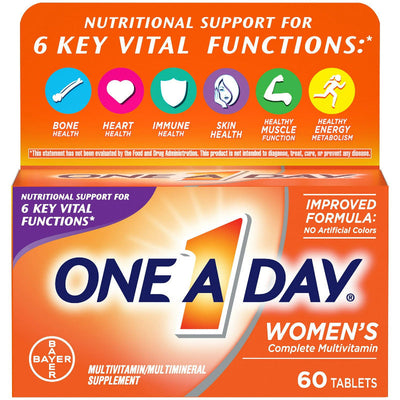 One A Day Women’s Health Complete MultiVitamin Tablets 60 Count