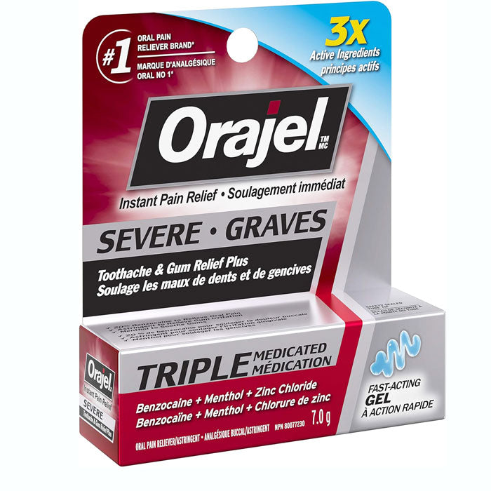 Orajel Severe Toothache & Gum Relief Plus Triple Medicated Gel – Himkhand