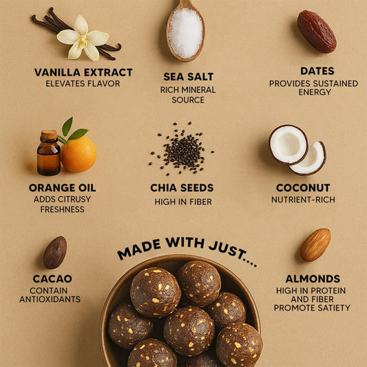 Eat Better Co Orange Chocolate Laddoos - No Added Sugar | Dates, Dry Fruits & Nuts Laddoo  - 200 gms