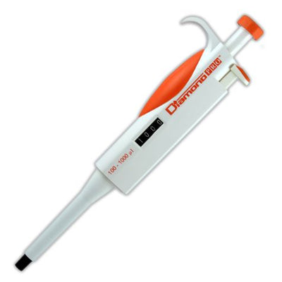 Diamond Pro Pipettor with Adjustable Volume, Push-button Tip Ejector