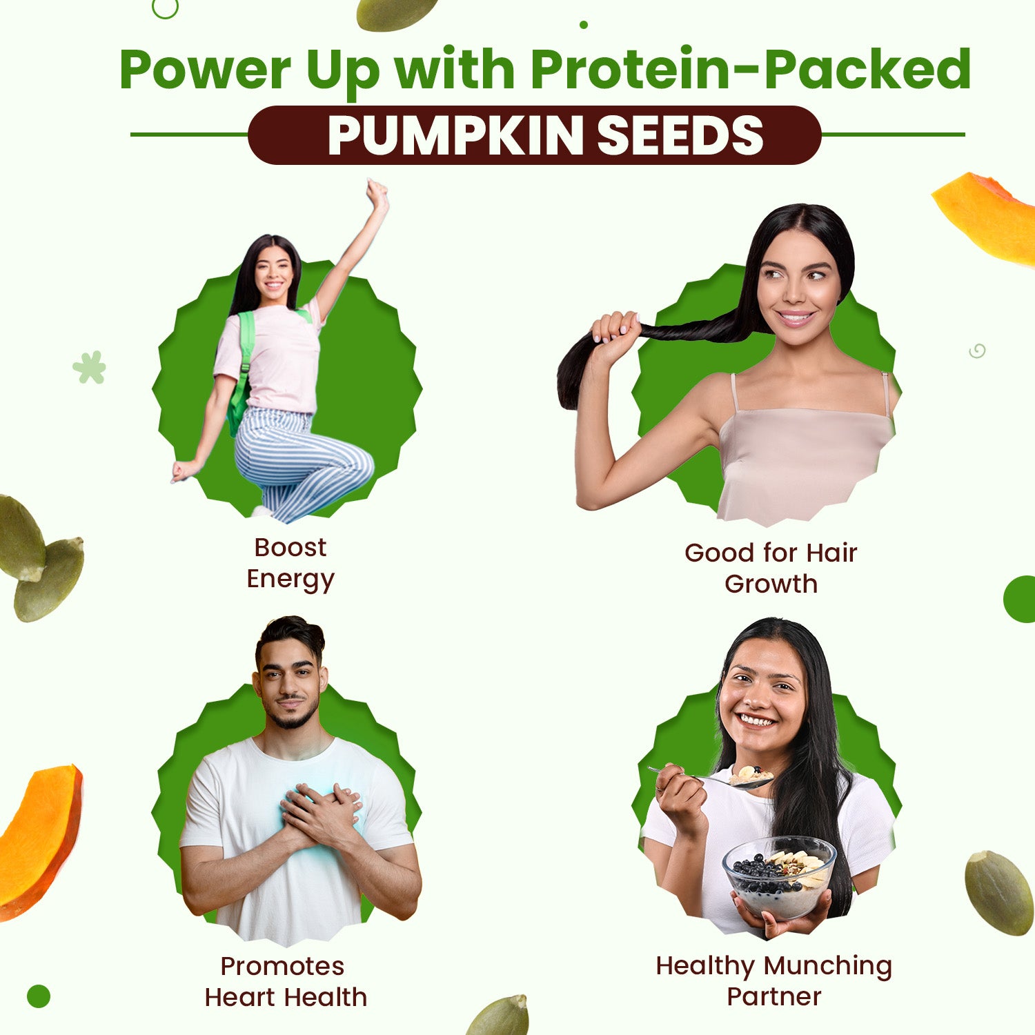 Organic Pumpkin Seeds: Raw, Unroasted for Energy Boost
