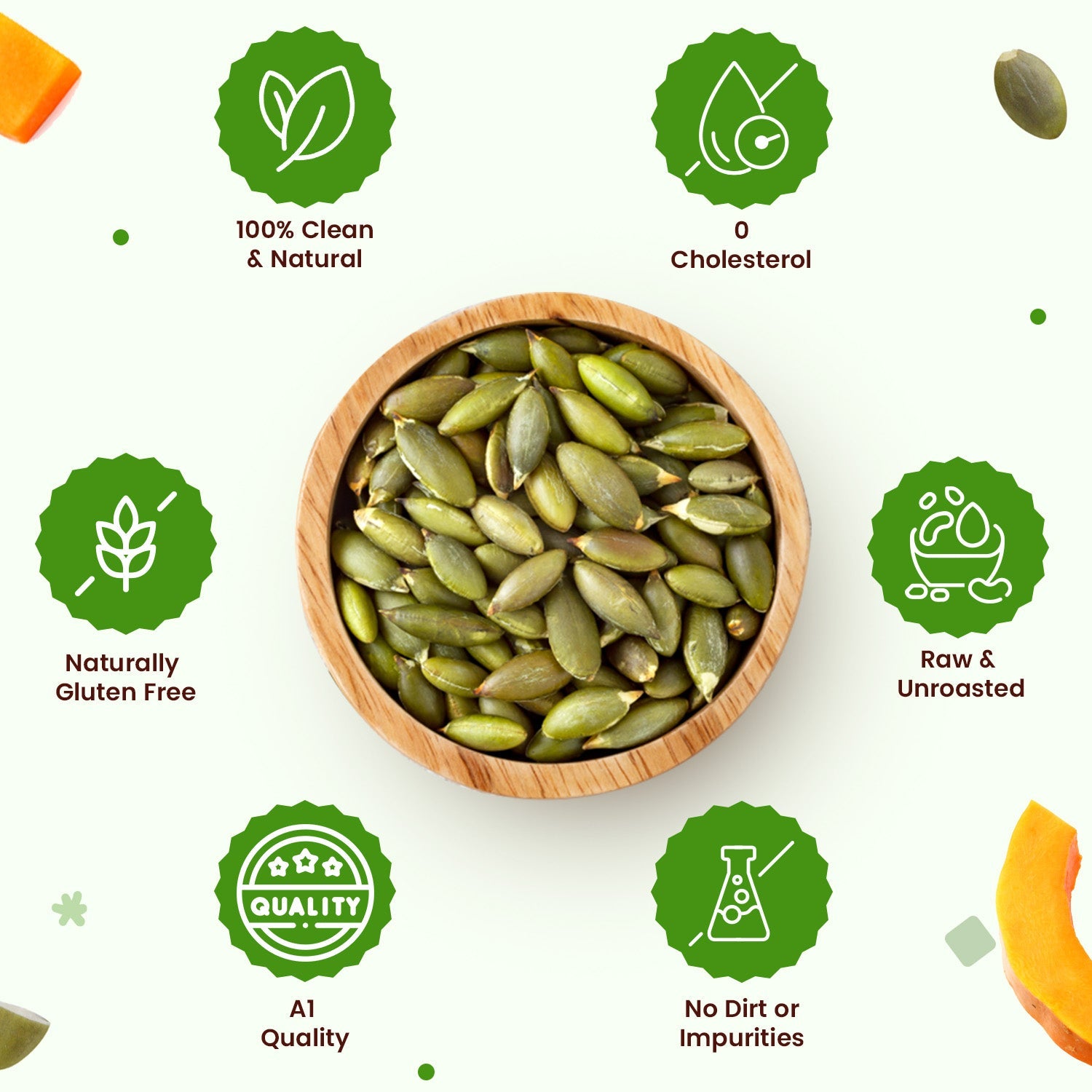 Organic Pumpkin Seeds: Raw, Unroasted for Energy Boost
