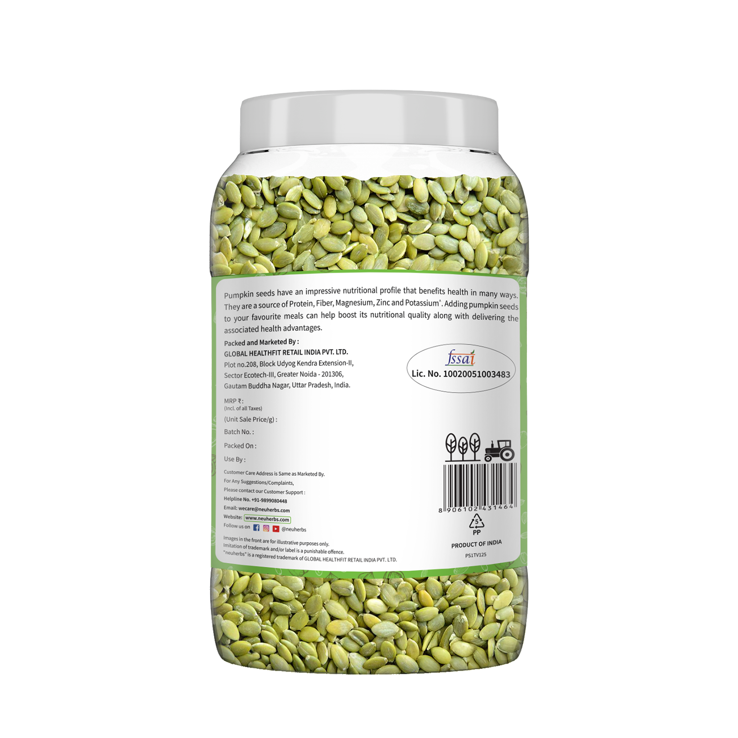 Organic Pumpkin Seeds: Raw, Unroasted for Energy Boost