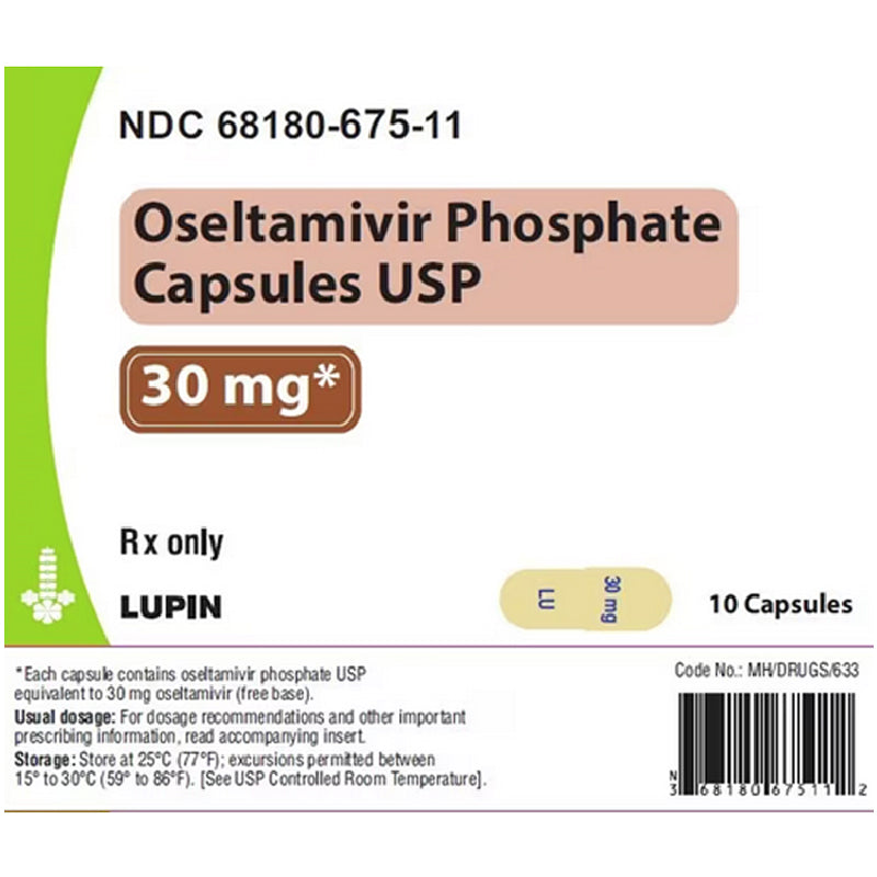 Oseltamivir Phosphate 30 mg Capsules (Generic Tamiflu®) influenza Treatment (Rx)