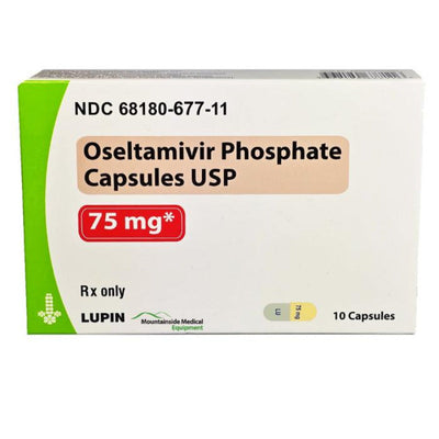 Oseltamivir Phosphate 75 mg Capsules Antiviral Medication 10-Pack (Rx)
